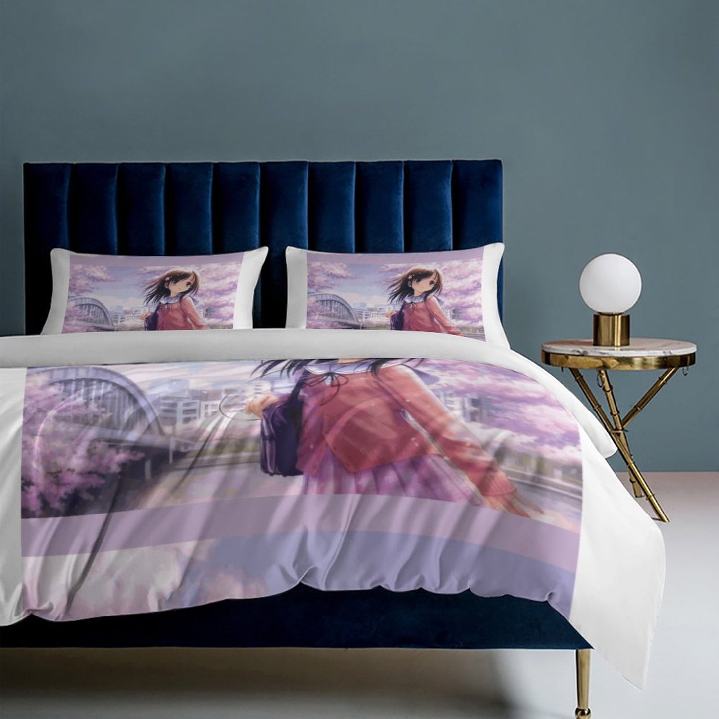 3-Piece Bedding Set-86"×70"/ 218×177cm (Dual-sidede Printing)