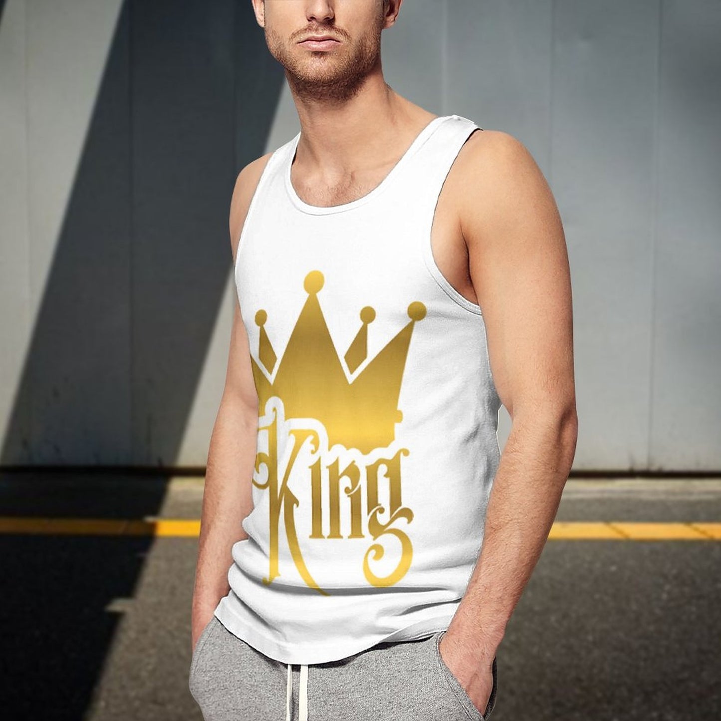 Men's Printed Vest BK (All-Over Printing)