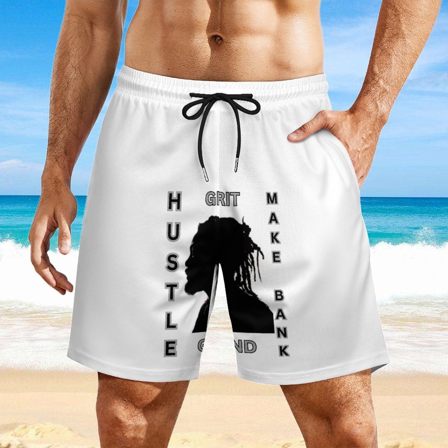 Men's Beach Shorts with 4 Pockets