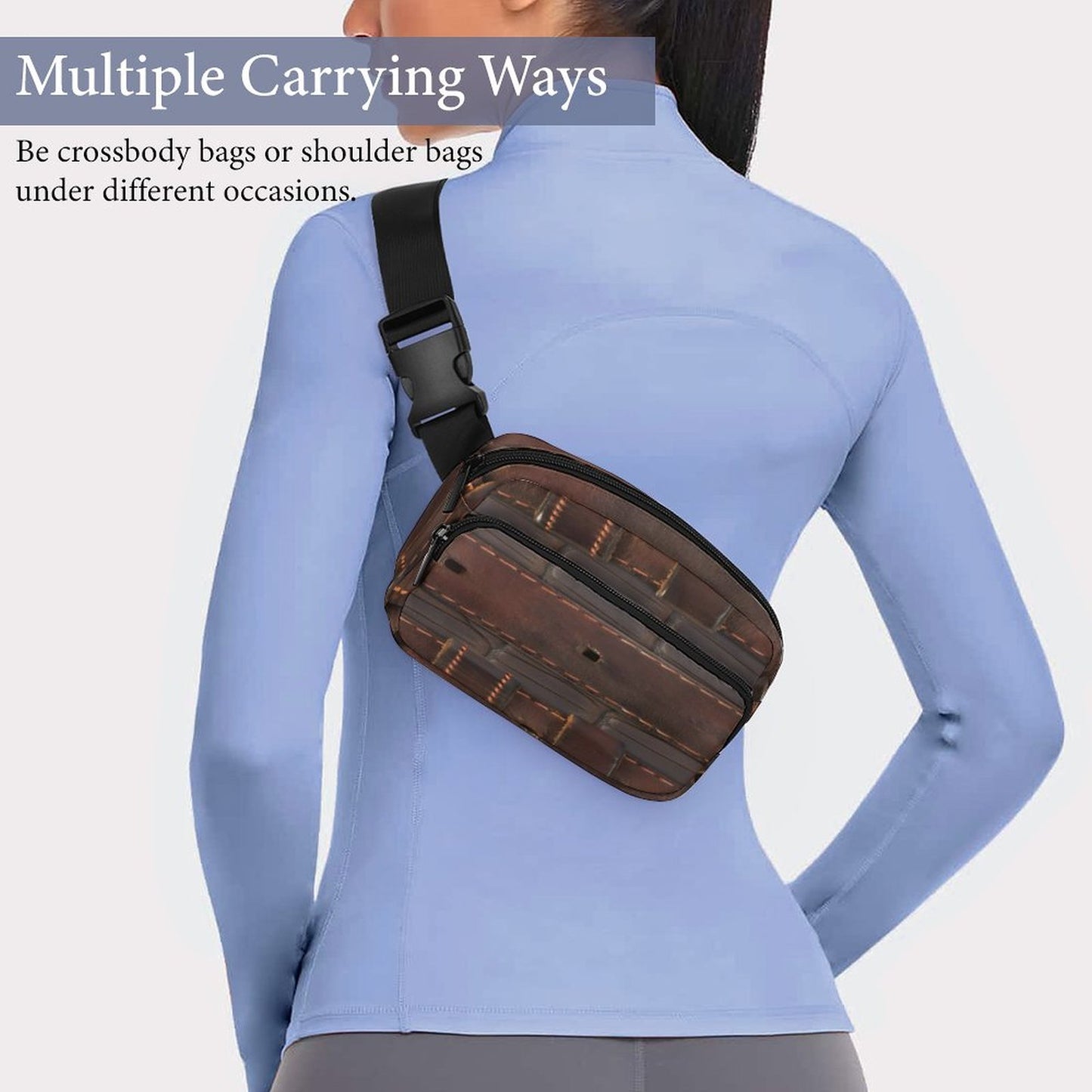 RUGGED LEATHER BUCKLE Print Bum Bag