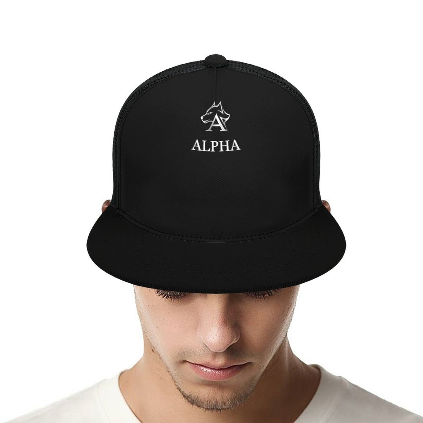 Flat Brim Trucker Hat with Fashion Frontier