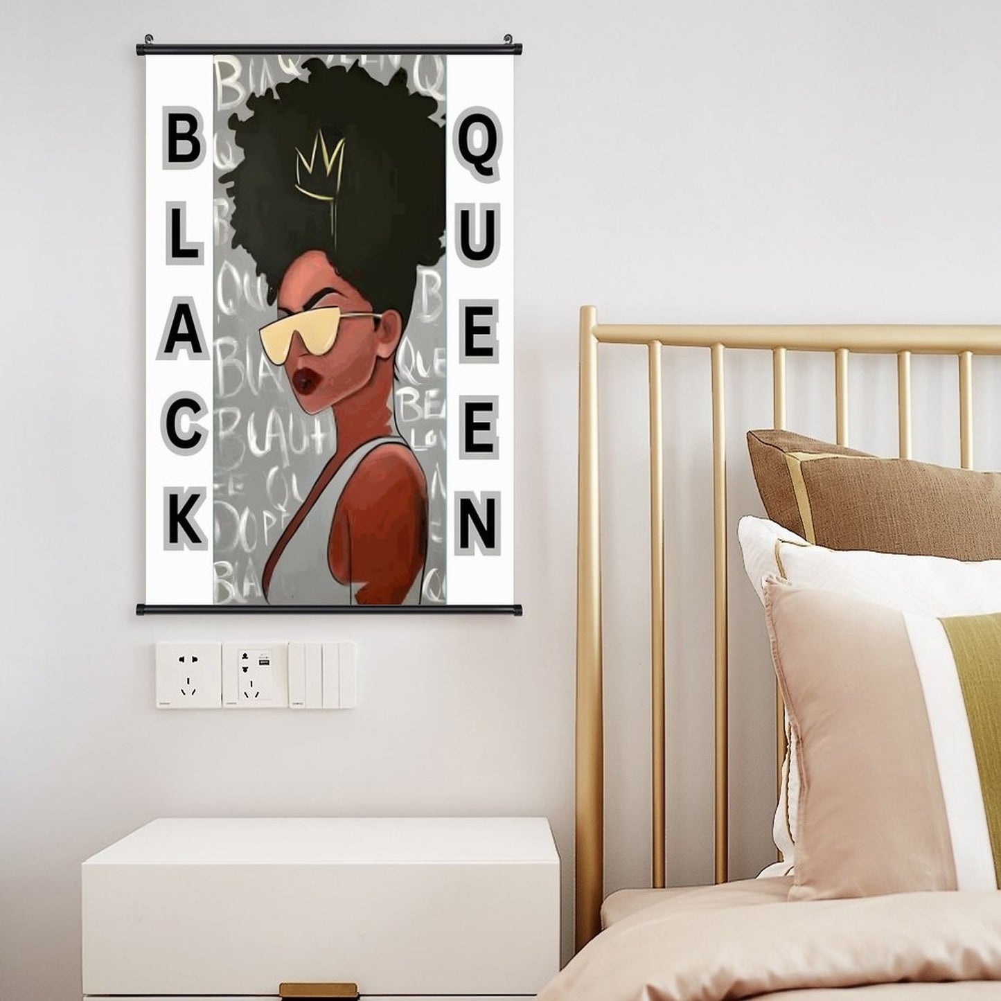 Canvas Hanging Poster with Scrolls-16"x24"/ 40x60cm