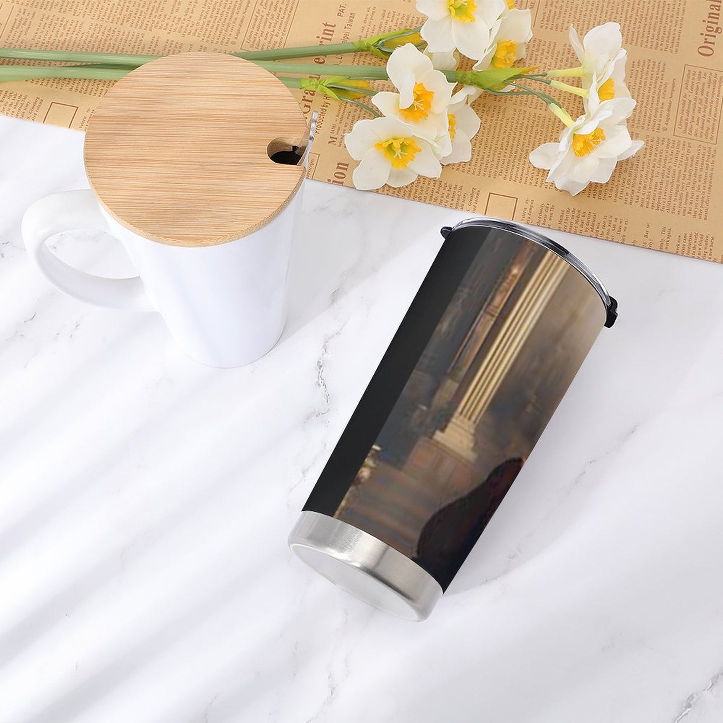 Car Travel Coffee Mug with Lid (All-Over Printing)