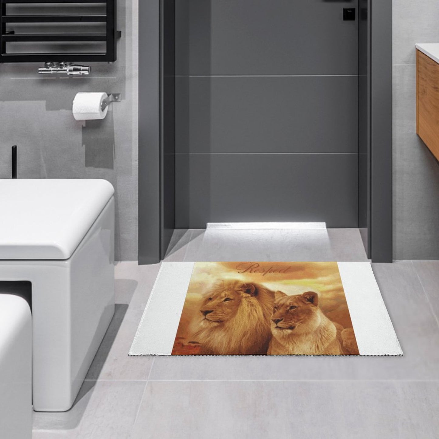 Crystal Velvet Bedroom Floor Mat