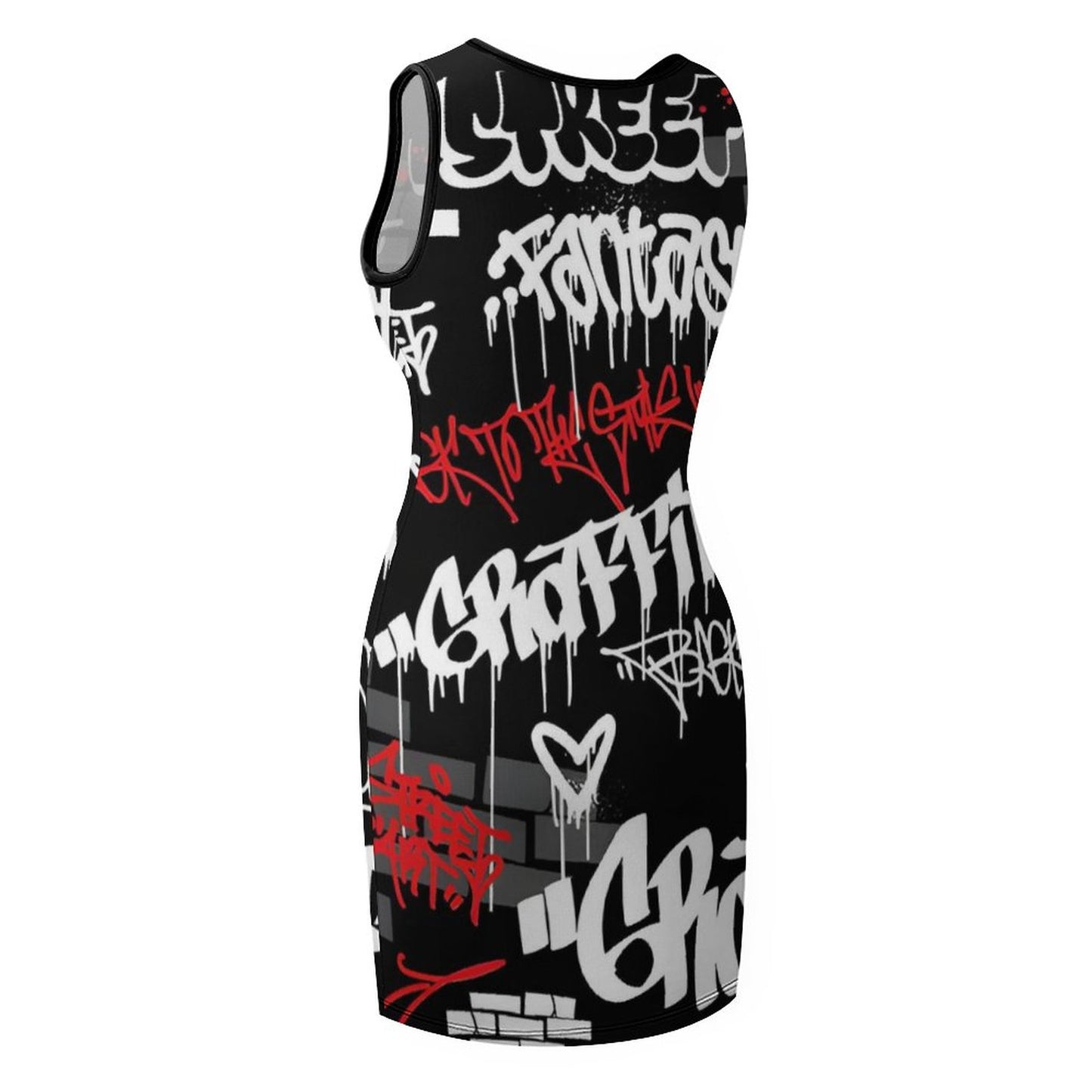 Sleeveless Ladies Tank Dress NZ014 (All-Over Printing)
