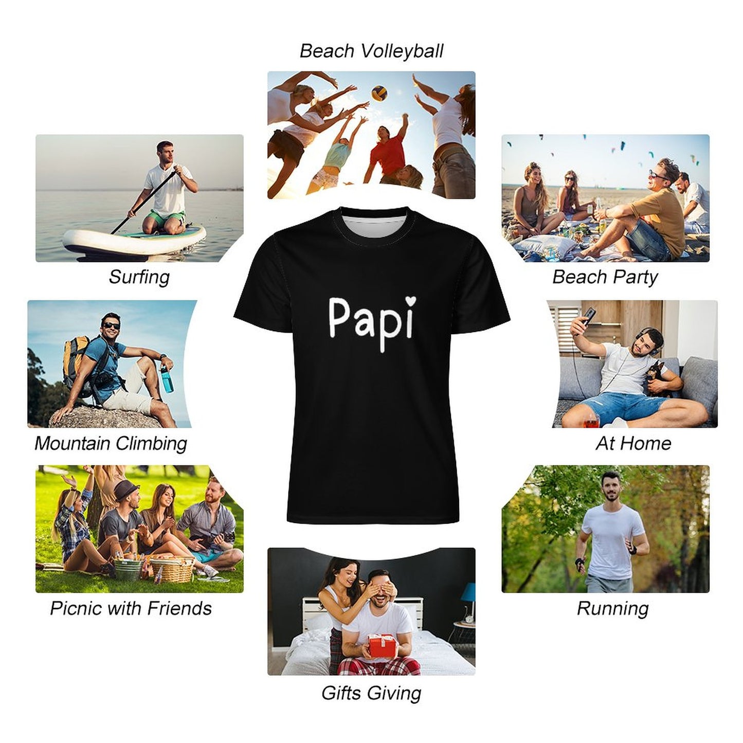 120gsm Short Sleeve All Over Print T-Shirt OMDT01 (All-Over Printing)