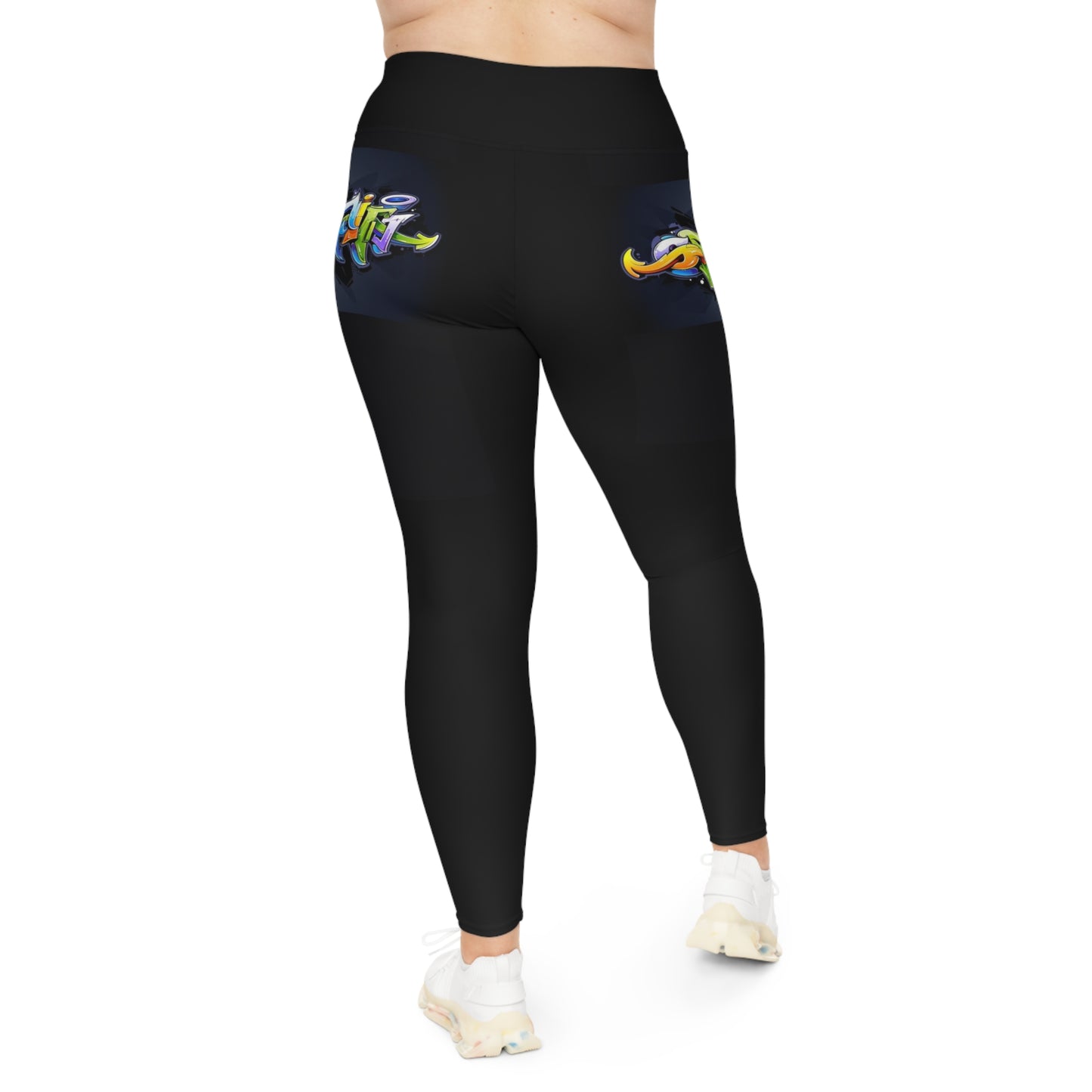 COLORFUL GRAFFITI PLUS SIZE Leggings-*2XL-6XL