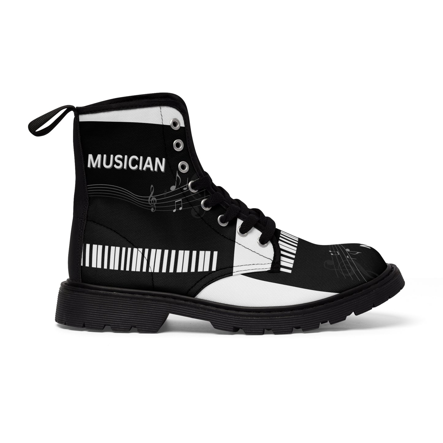 MUSICIAN'S PIANO 2-Tone Women's Canvas Boots