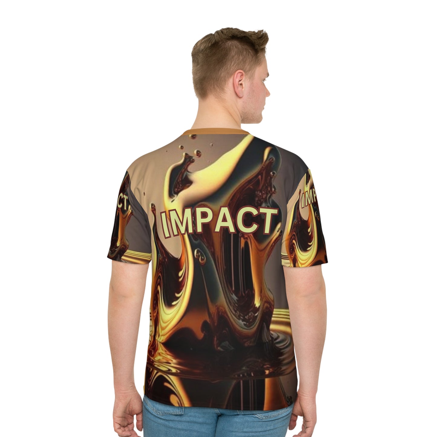IMPACT UNISEX Loose T-shirt Light Brown Collar (XS-5XL) (for groups or events)