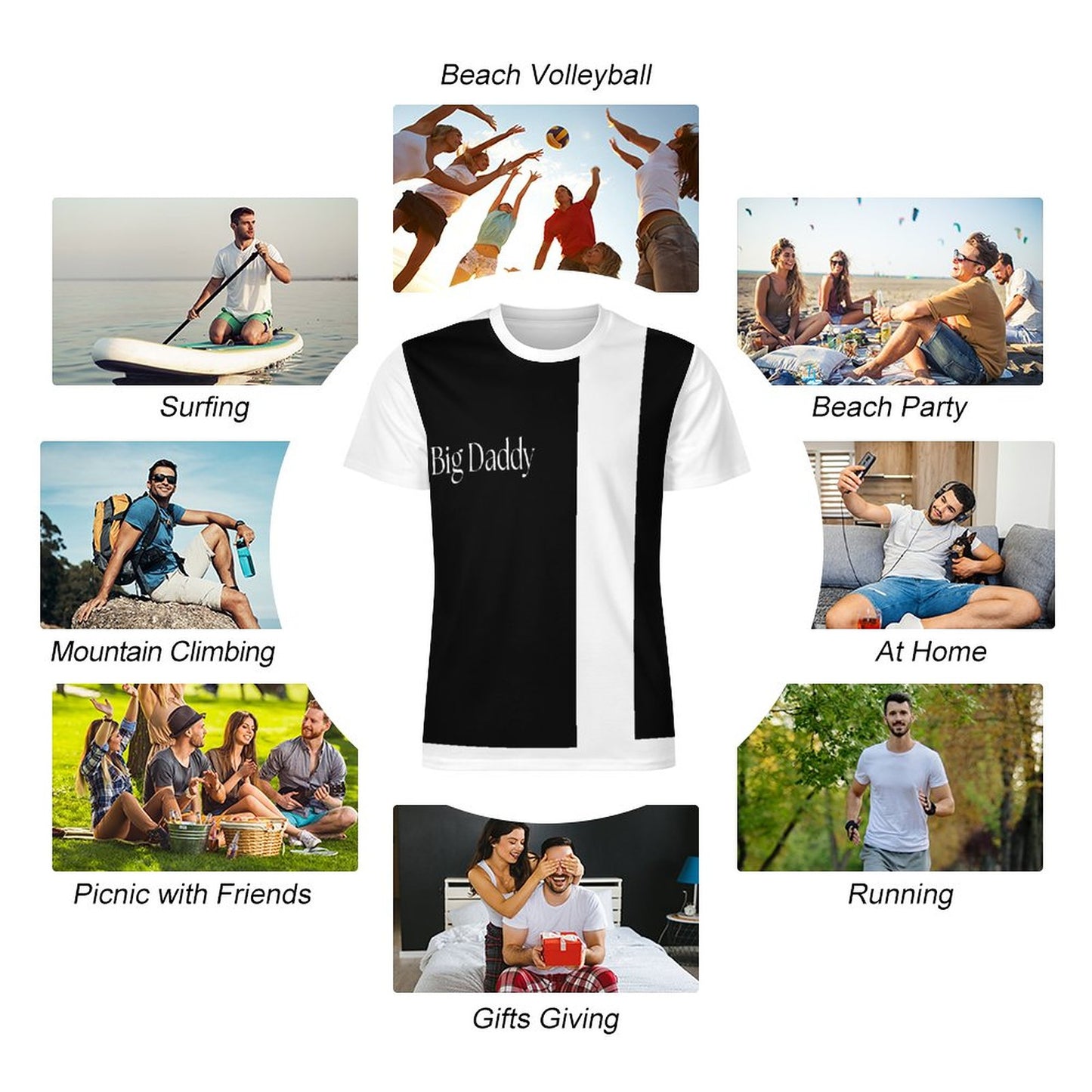 120gsm Short Sleeve All Over Print T-Shirt OMDT01 (All-Over Printing)