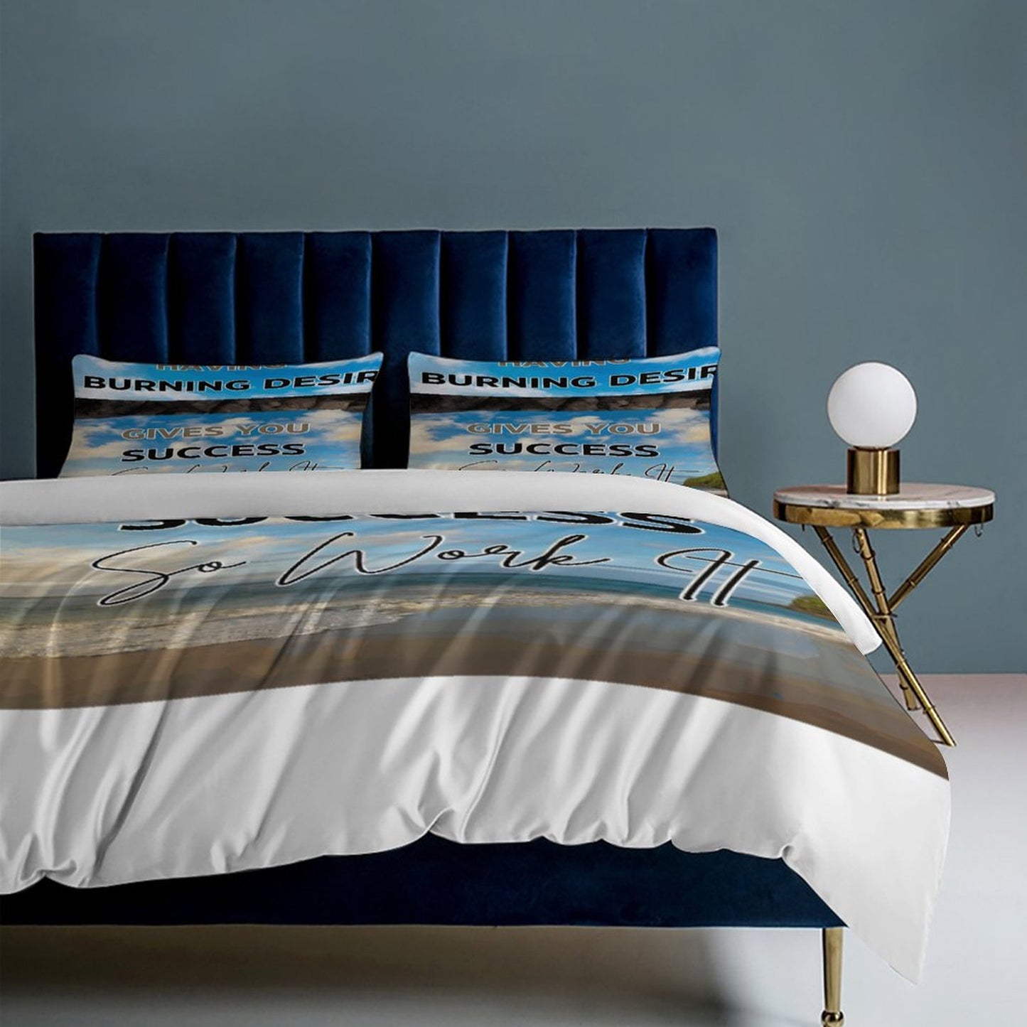 3-Piece Bedding Set-86"×70"/ 218×177cm (Dual-sidede Printing)