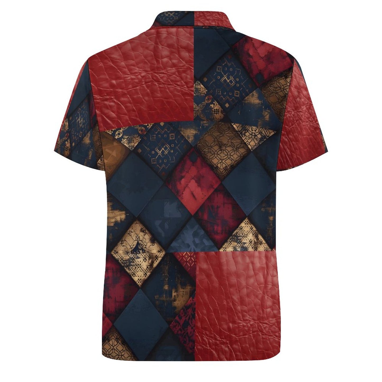 TRIANGLES & LEATHER Polo Shirt-SMALL-5XL