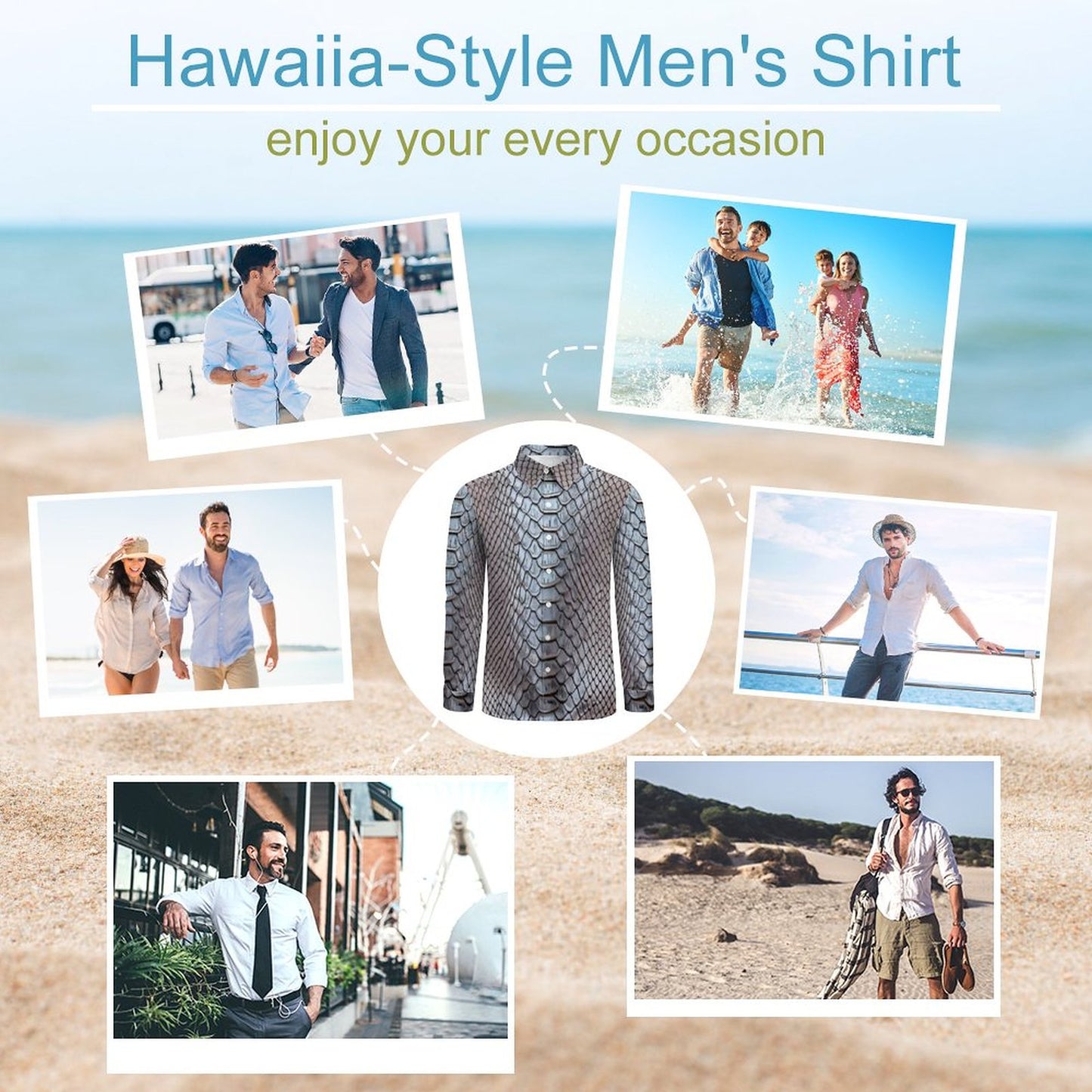 Men's Long Sleeve Shirt with Pocket LS (All-Over Printing)