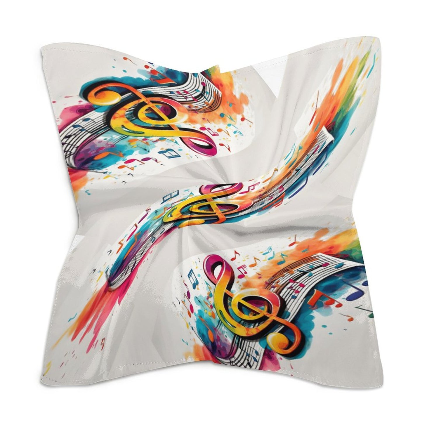 MUSIC GRAFFITI Square Scarf-imitated Silk-2 Sizes