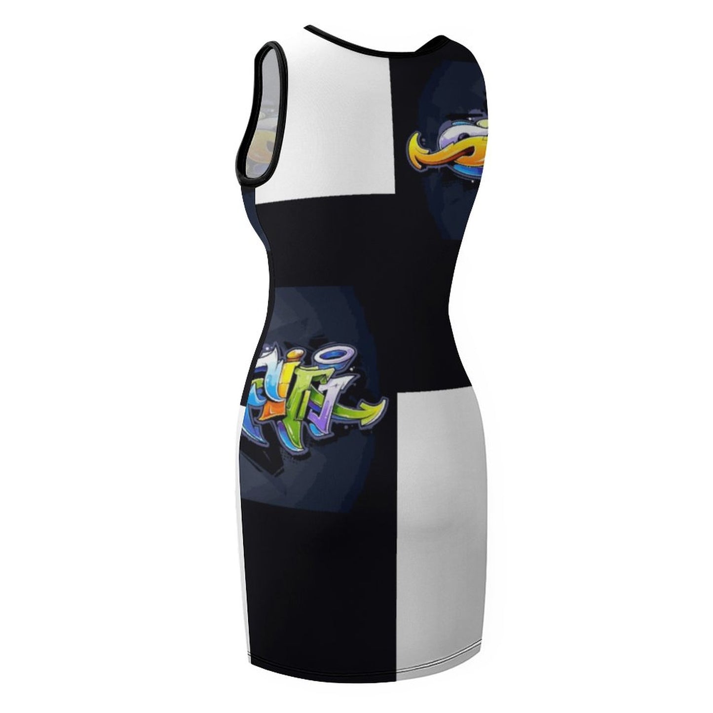 COLORFUL GRAFFITI Sleeveless Ladies Tank Dress