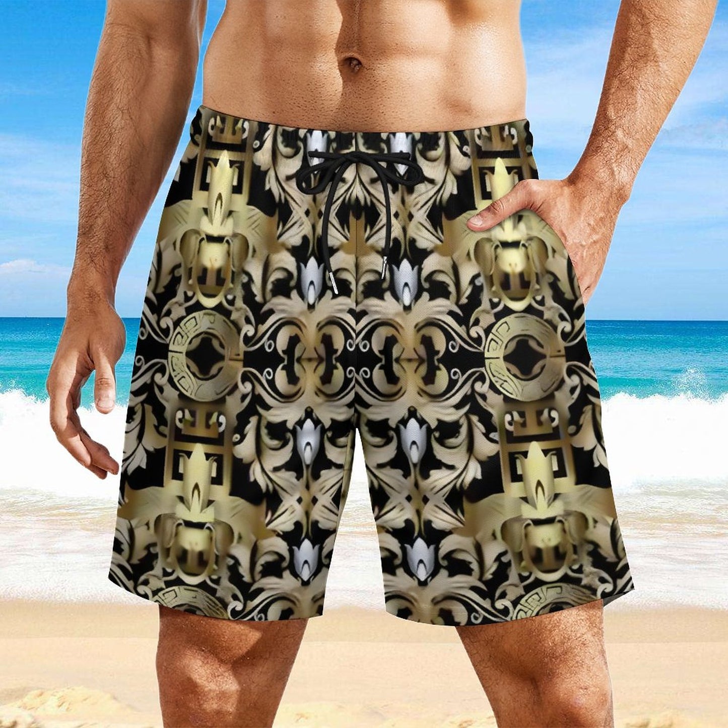 Men's Hawaiian shorts with 4 Pockets