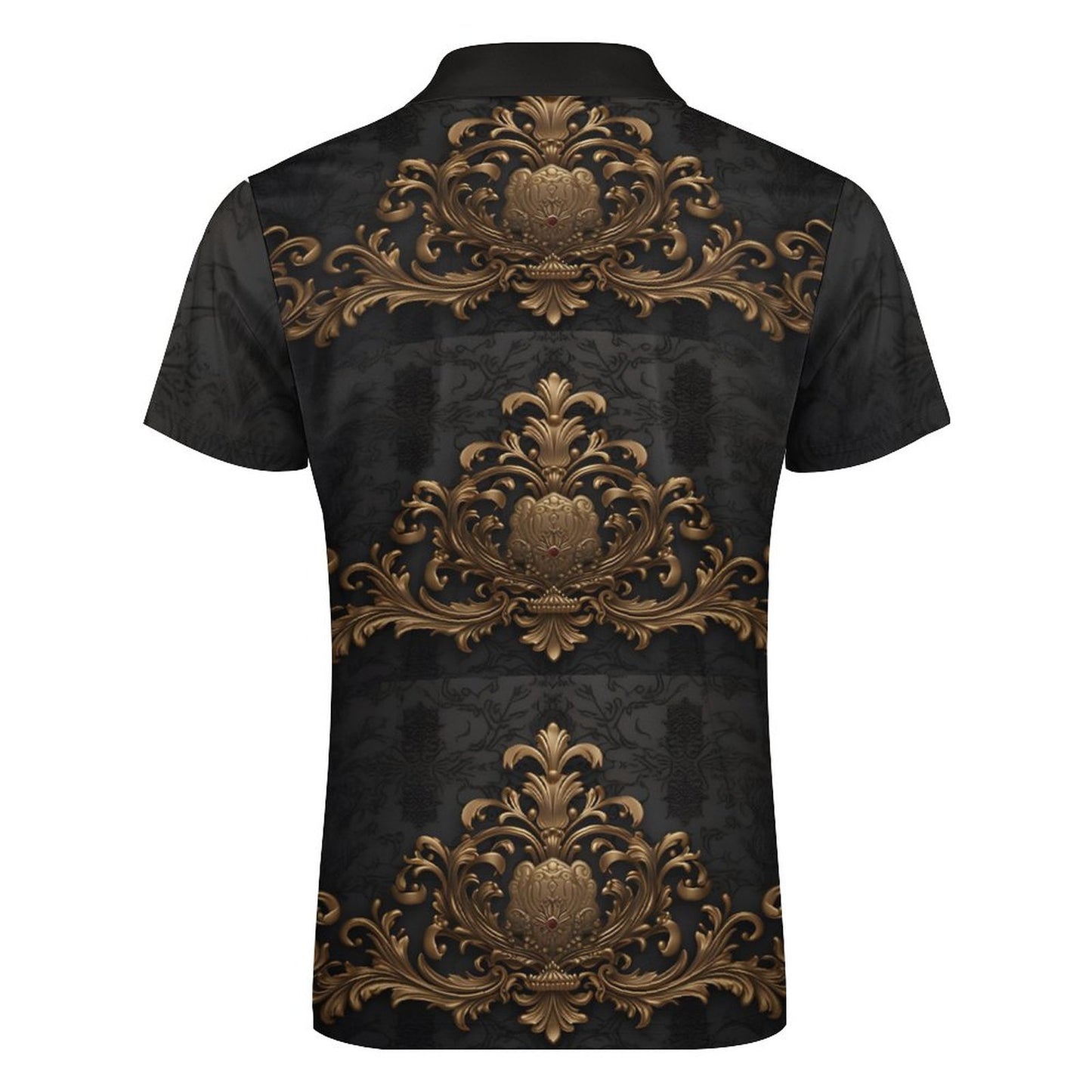 Men's Short Sleeve POLO Shirt with Zipper B470 (All-Over Printing)