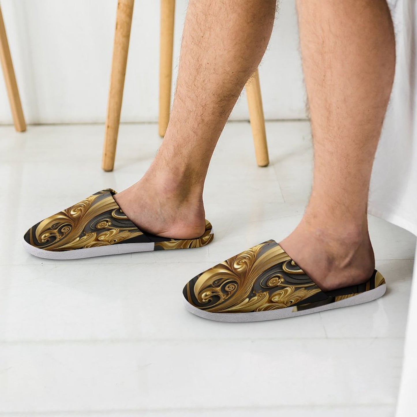 Flannel Men's Cotton Slippers