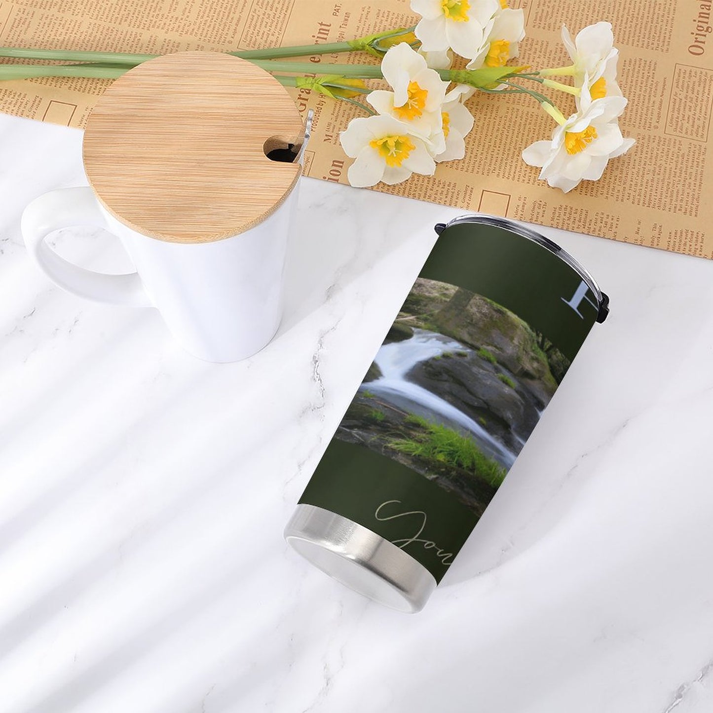 Car Travel Coffee Mug with Lid (All-Over Printing)