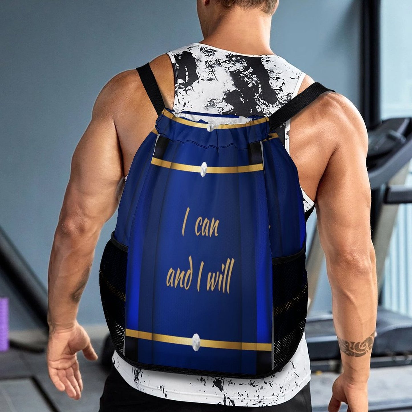 Waffle Cloth Sprots Drawstring Bag (Multi-Sites)