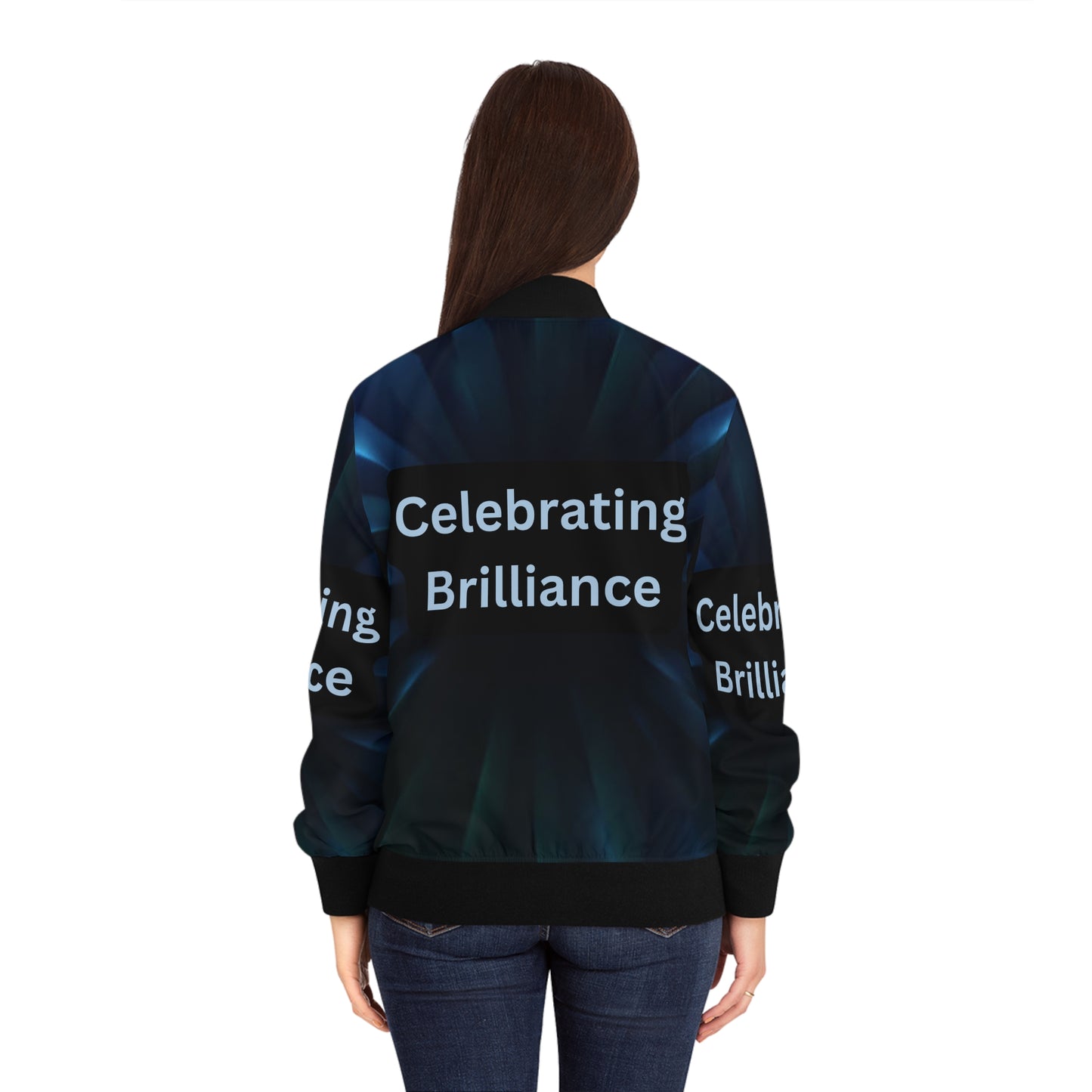 CELEBRATING BRILLIANCE Women's Bomber Jacket (SMALL-2XL) (for groups or events)