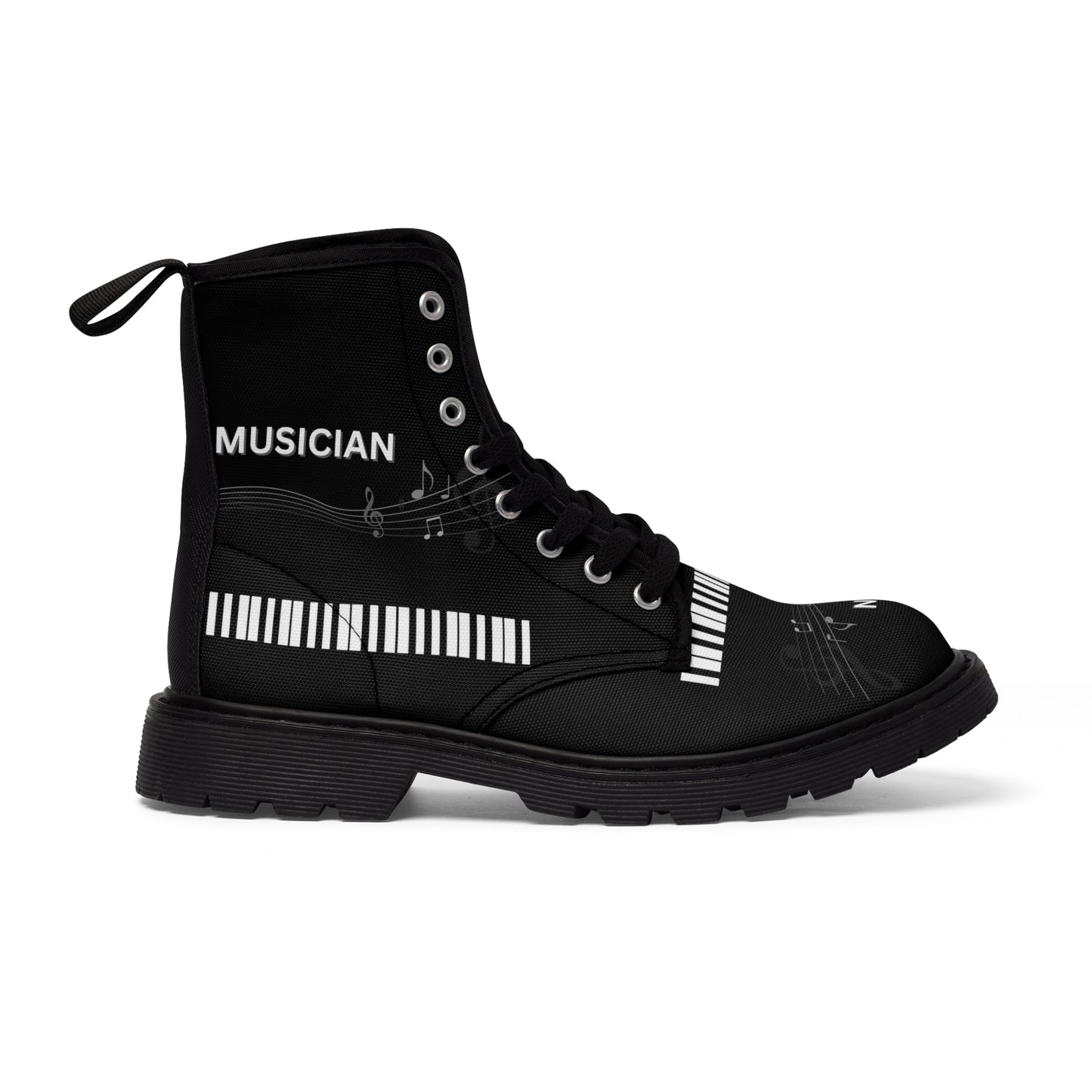 MUSICIAN'S PIANO Men's Canvas Boots