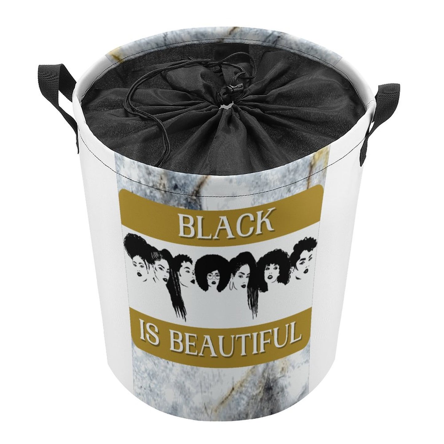 Drawstring collapsible Laundry Basket