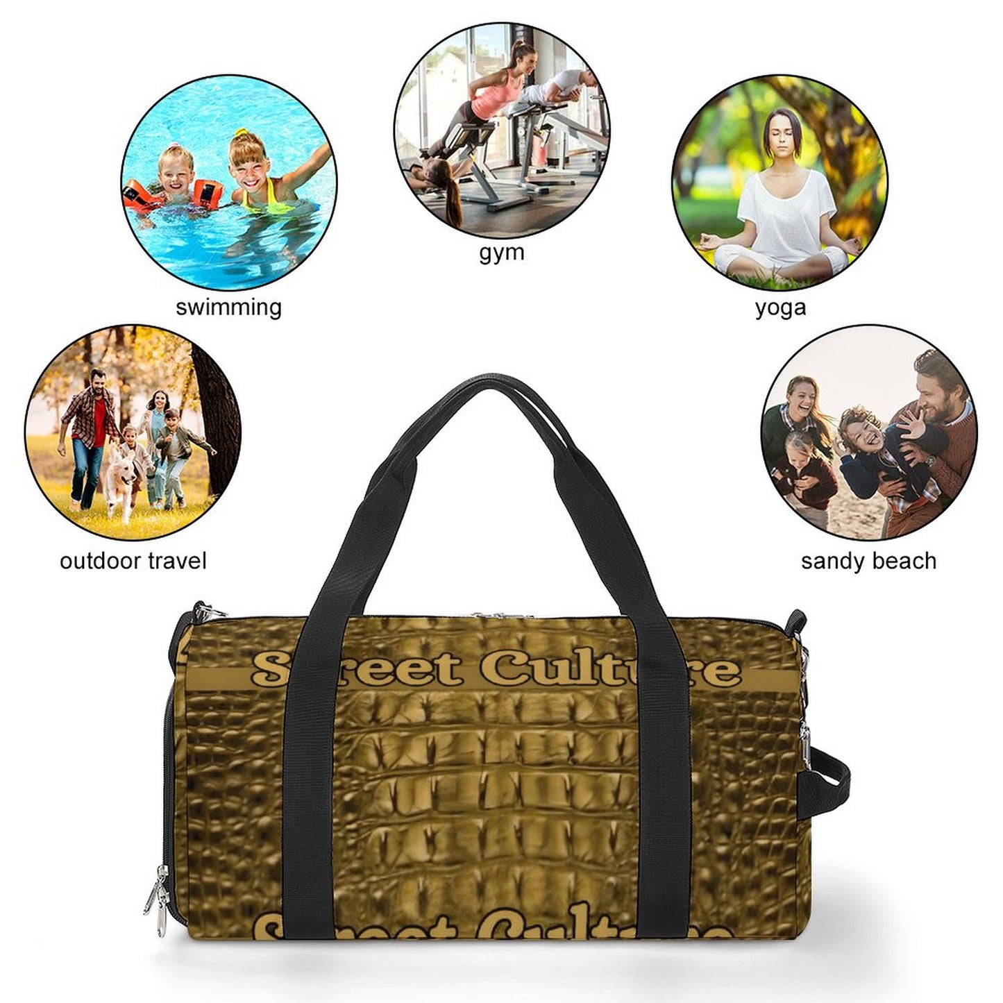 STREET CULTURE Alligator GYM/TRAVEL Bag-large capacity