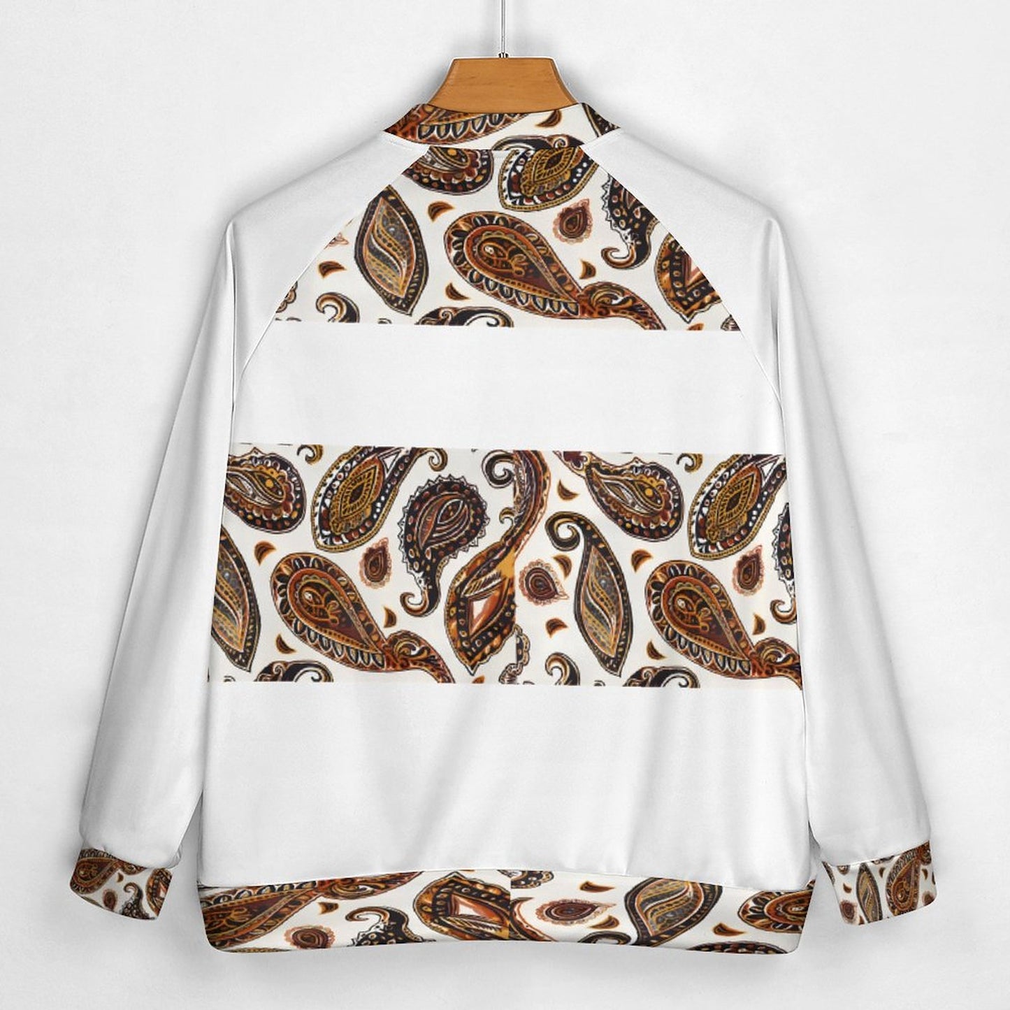 ORANGE PAISLEY Men's Baseball Jacket-*2XS-6XL