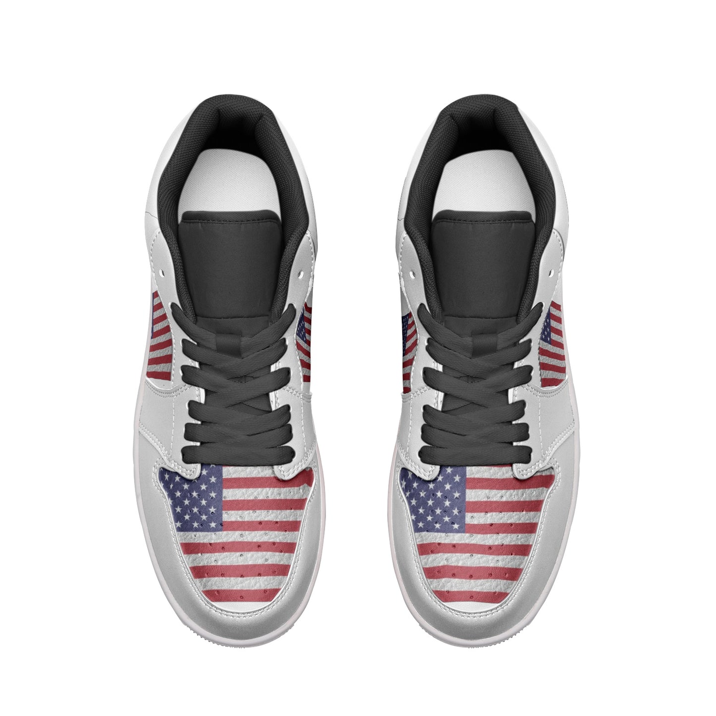 USA FLAG Unisex Low Top Leather Sneakers