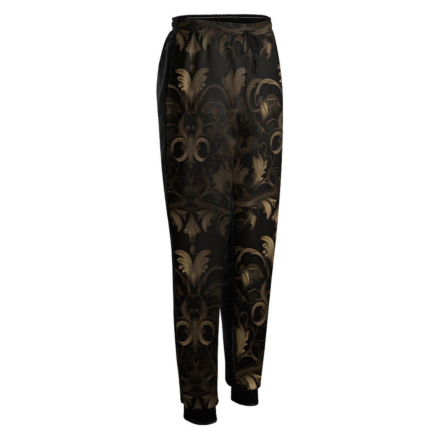 BLACK & GOLD ACCENT Men's Sweatpants-SMALL-3XL
