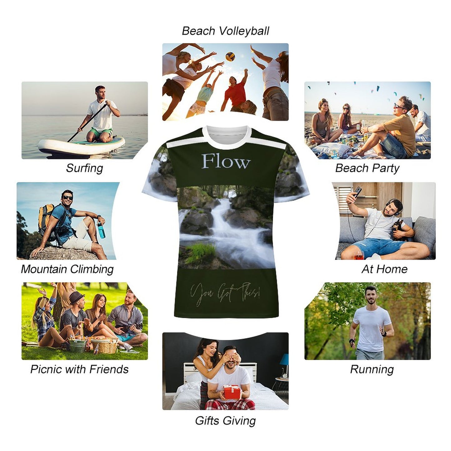 120gsm Short Sleeve All Over Print T-Shirt OMDT01 (All-Over Printing)