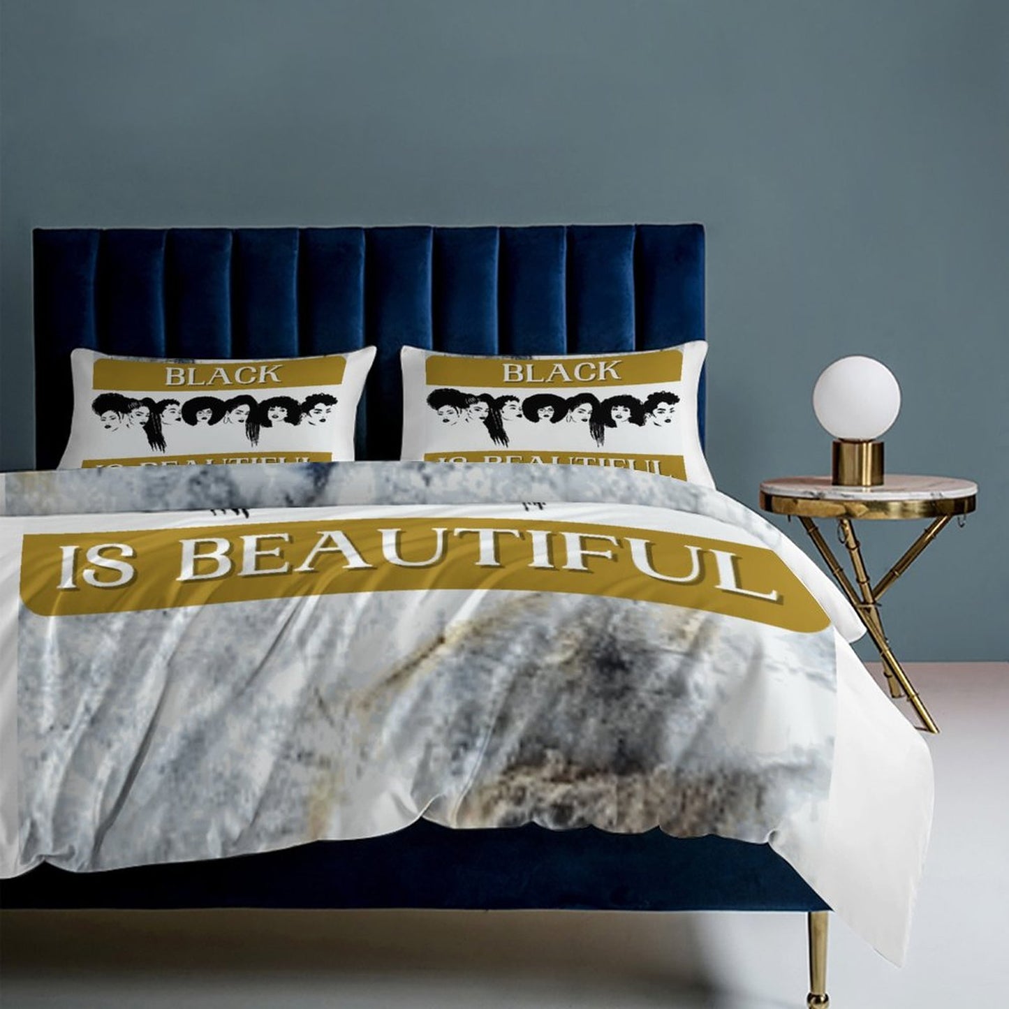 3-Piece Bedding Set-86"×70"/ 218×177cm (Dual-sidede Printing)