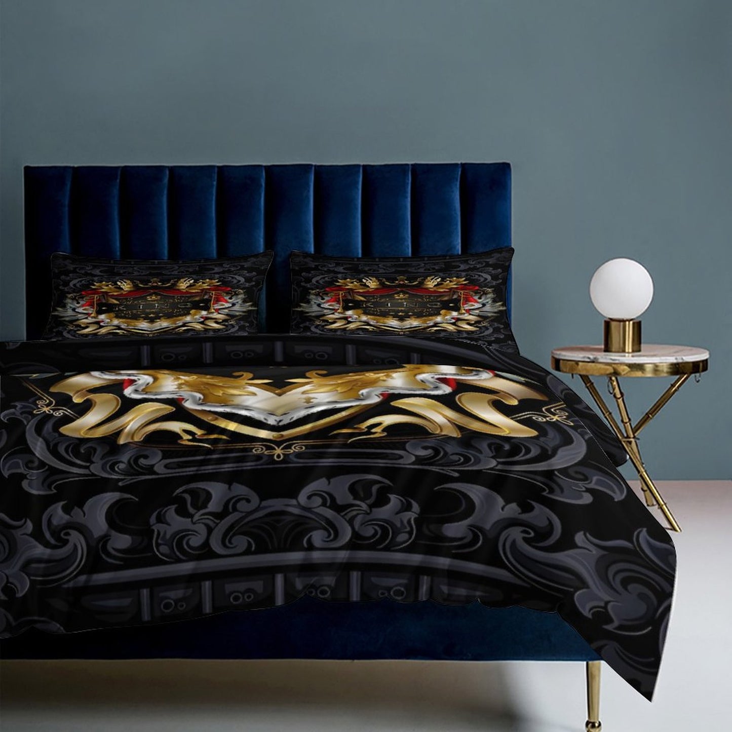 3-Piece Bedding Set-86"×70"/ 218×177cm (Dual-sideded Printing)