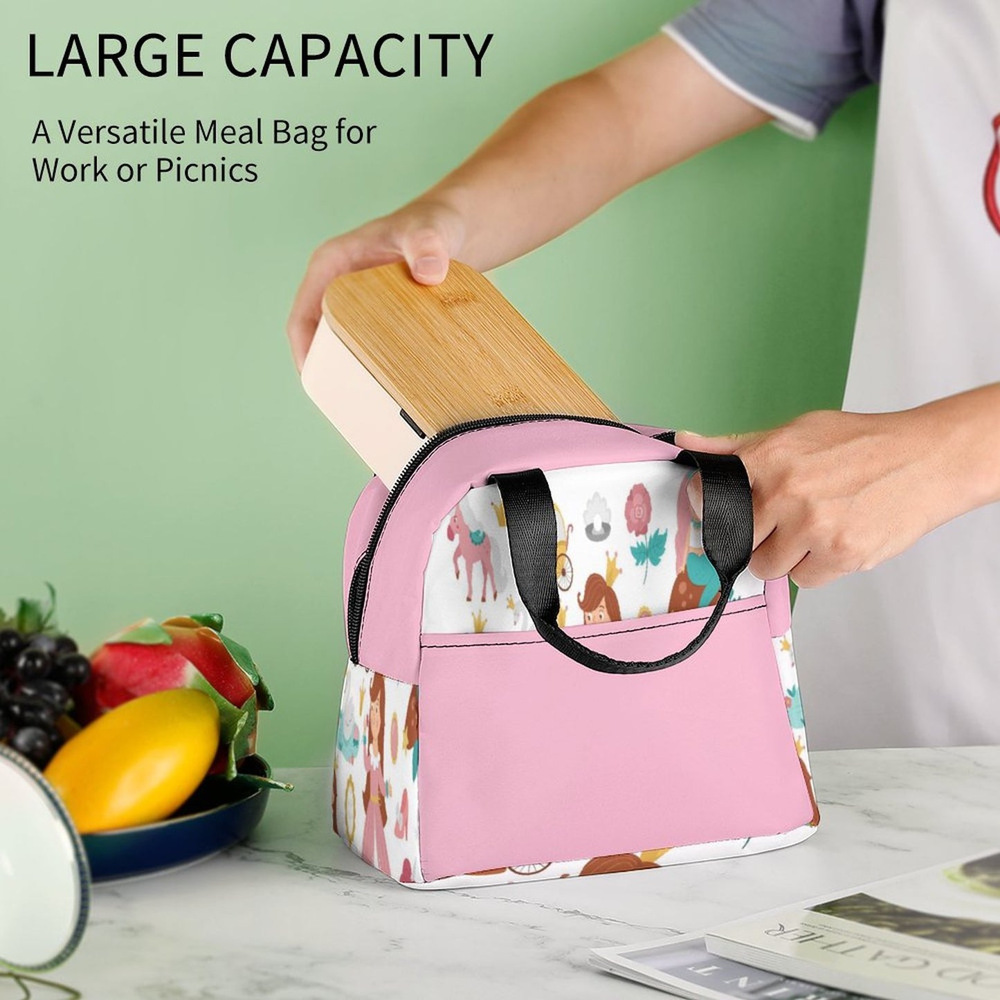 Insulated Lunch Bag with Pocket (All-Over Printing)