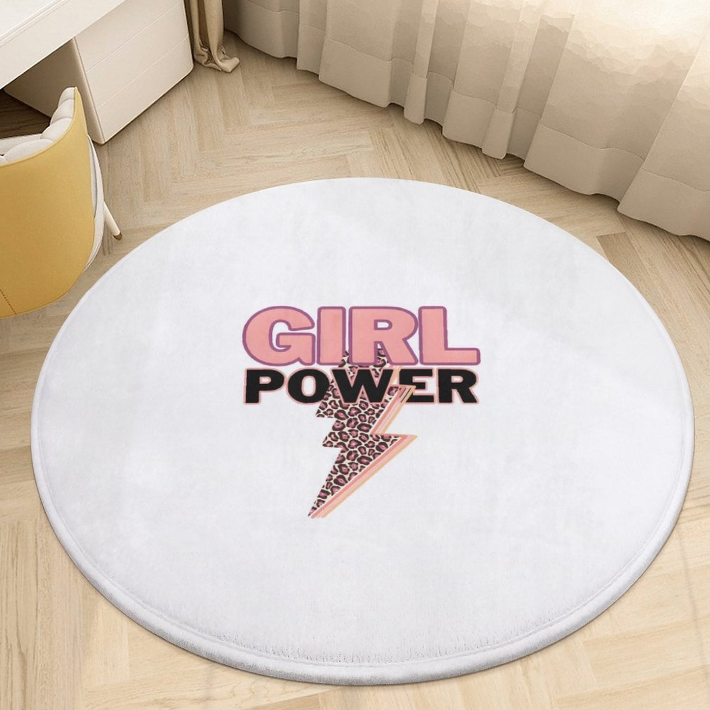 Round Coral Velvet Warm Floor Mat