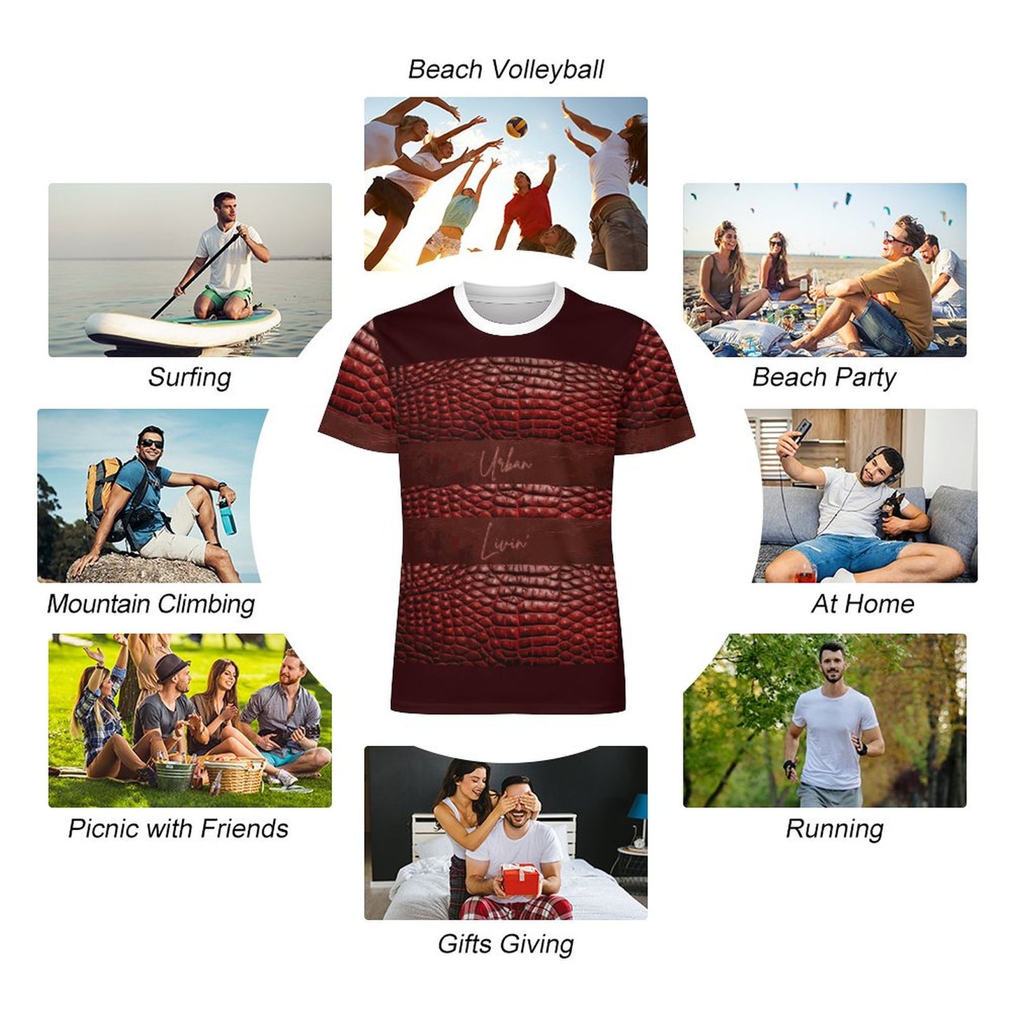 120gsm Short Sleeve All Over Print T-Shirt OMDT01 (All-Over Printing)