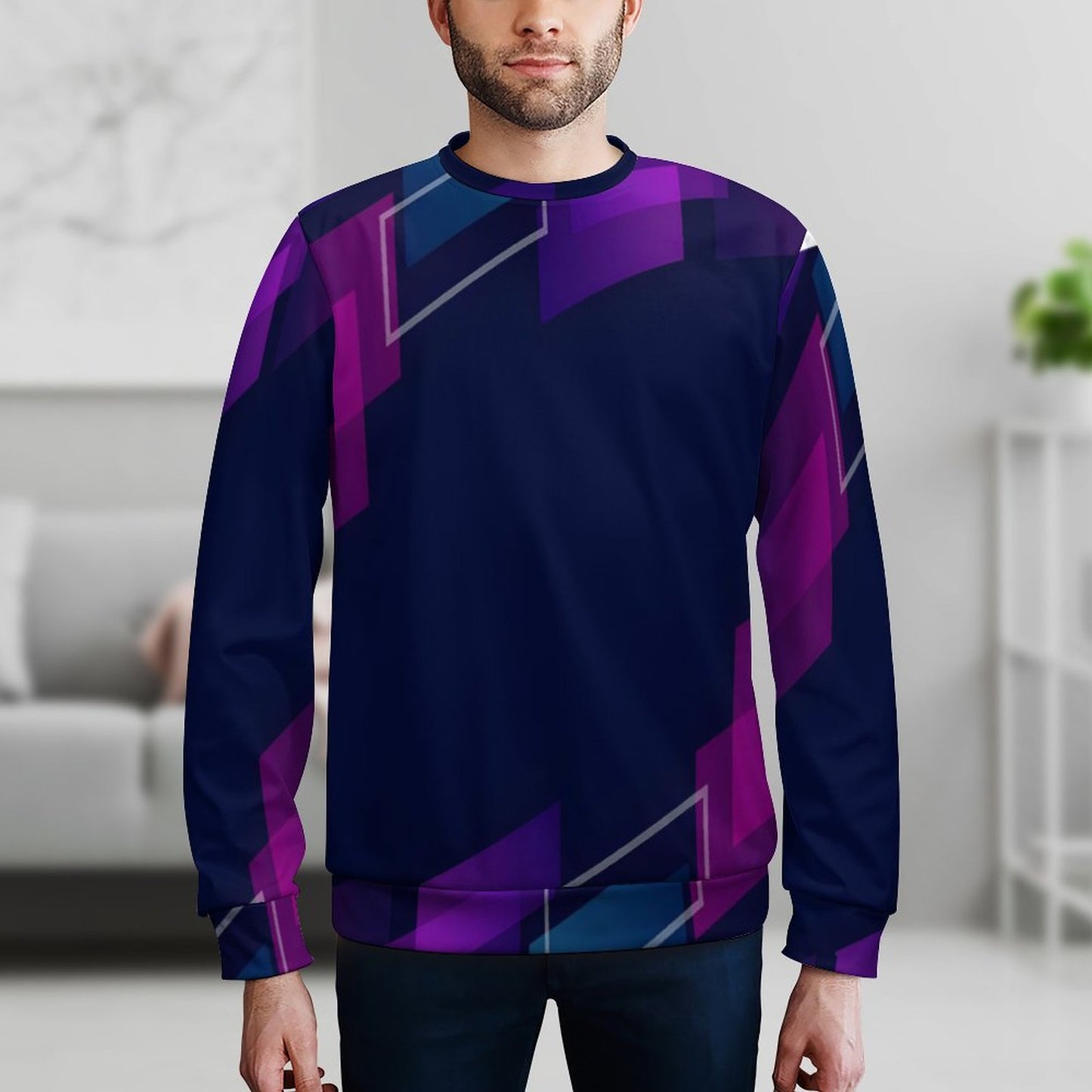 250gsm Round Neck Men's Sweatshirt 4T35 (All-Over Printing)