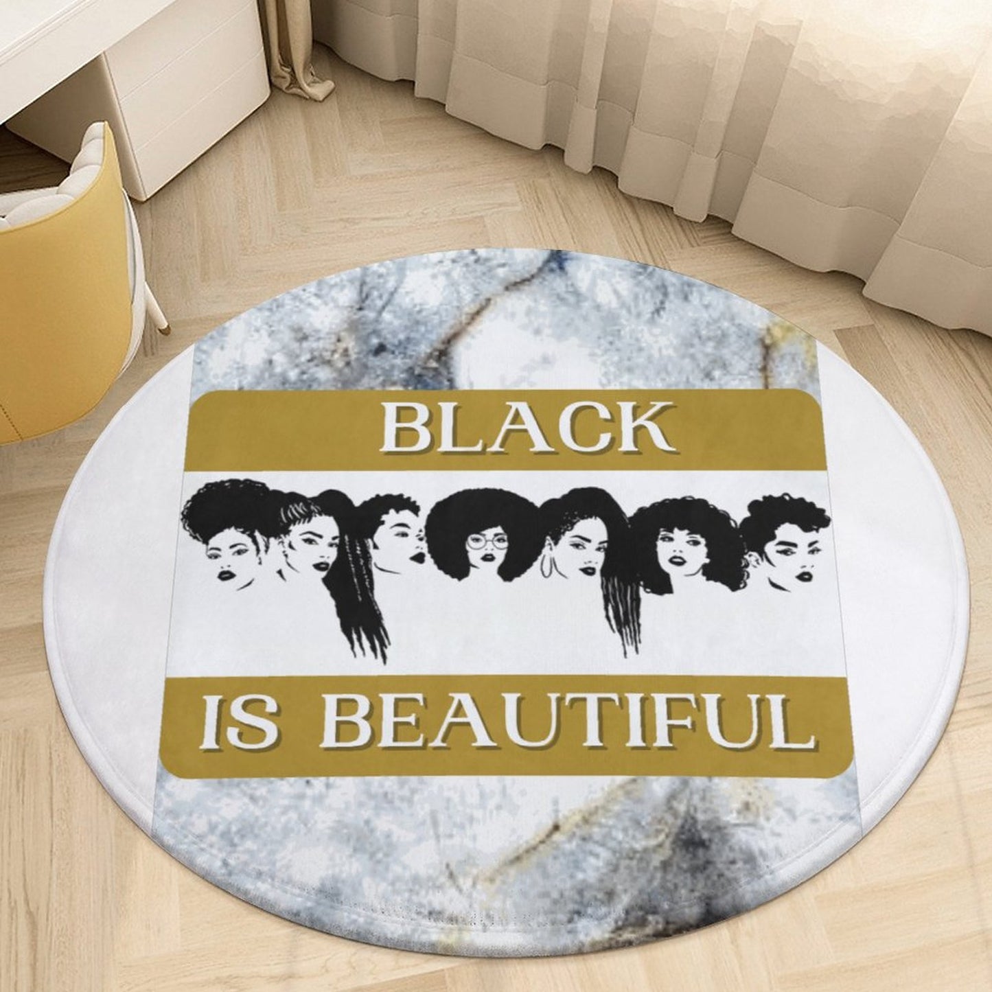 Round Coral Velvet Warm Floor Mat