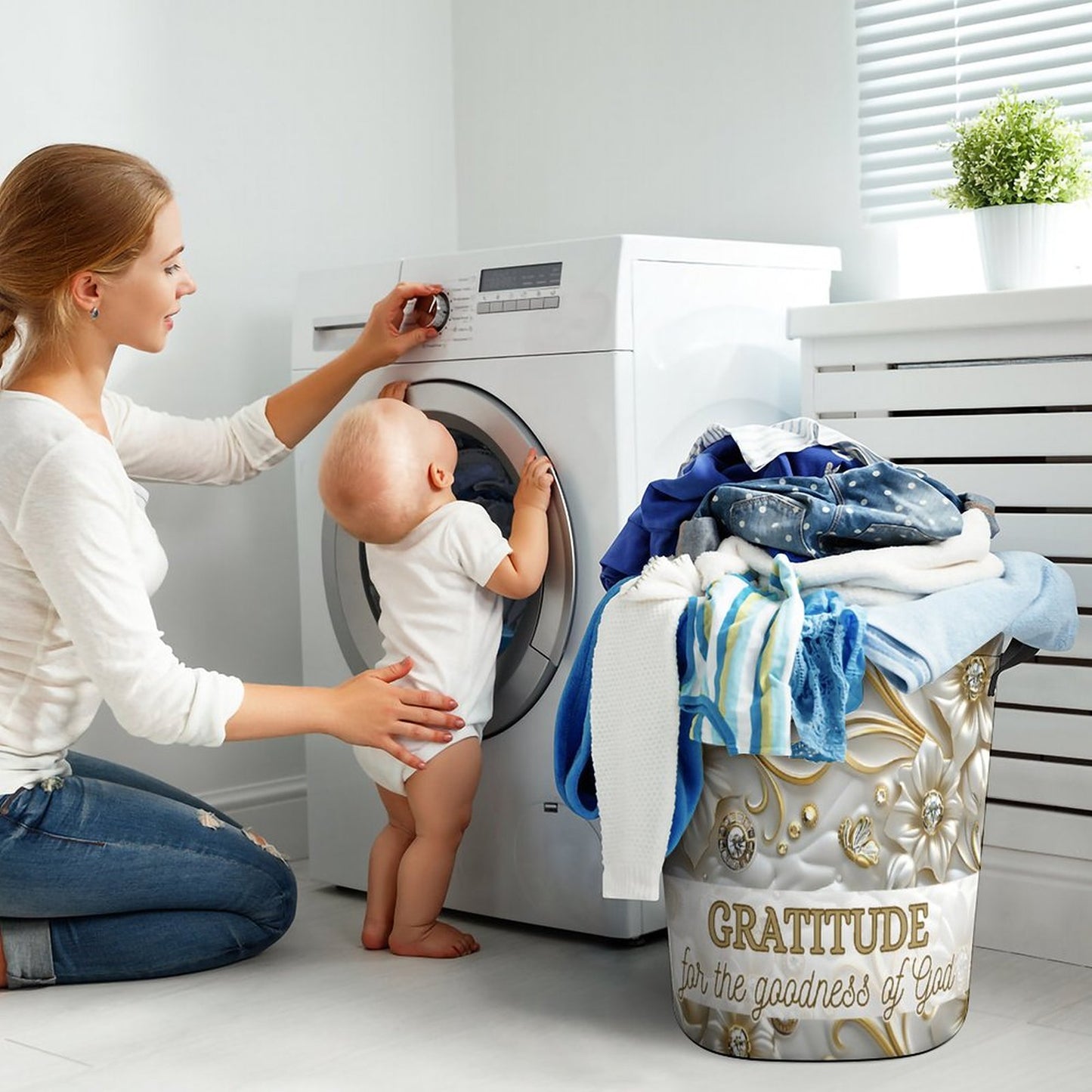 Oxford Collapsible Laundry Basket