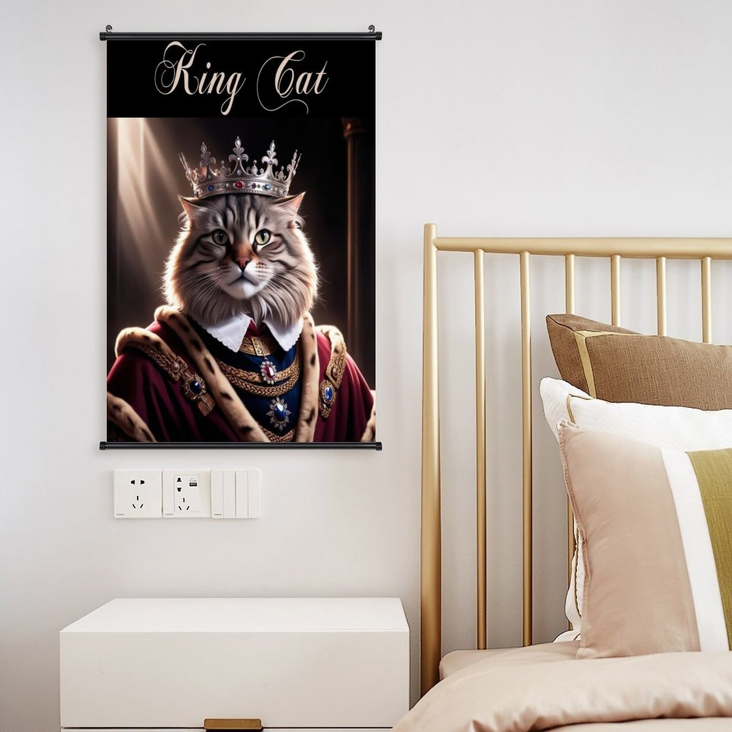 Canvas Hanging Poster with Scrolls-16"x24"/ 40x60cm