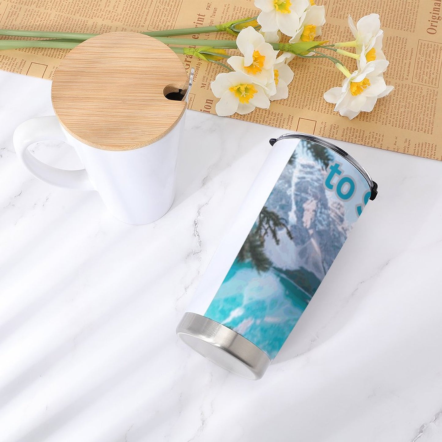 Car Travel Coffee Mug with Lid (All-Over Printing)