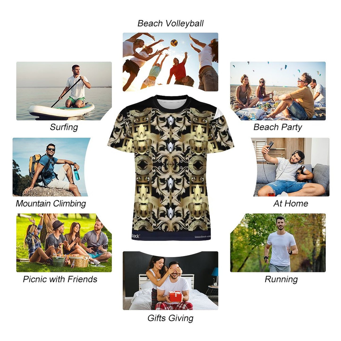 120gsm Short Sleeve All Over Print T-Shirt OMDT01 (All-Over Printing)
