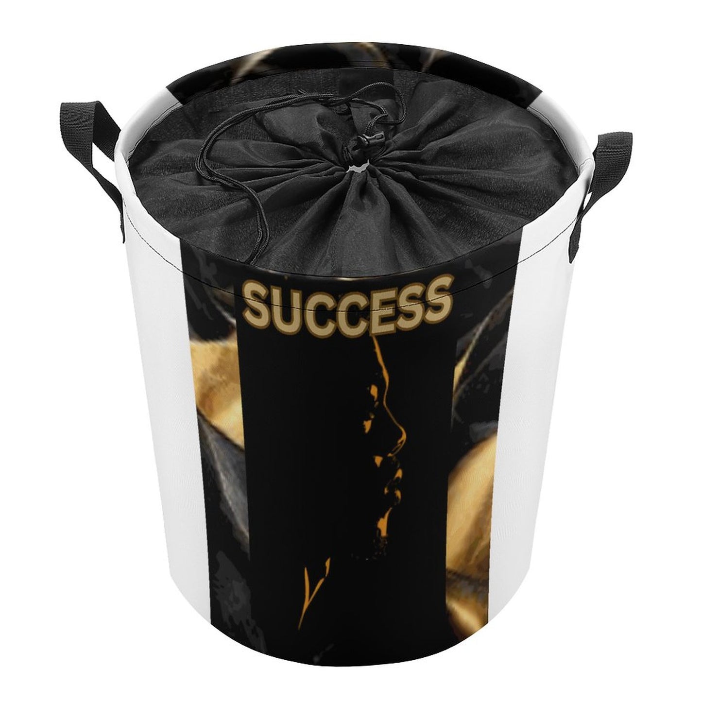 Drawstring collapsible Laundry Basket