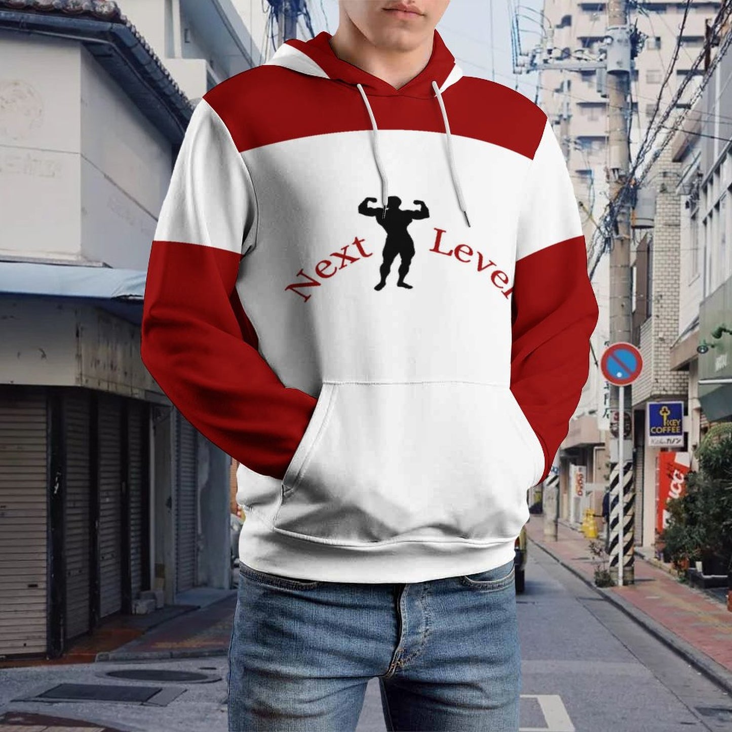 230gsm Men's Personalized Hoodie with Double-layer Cap (All-Over Printing)