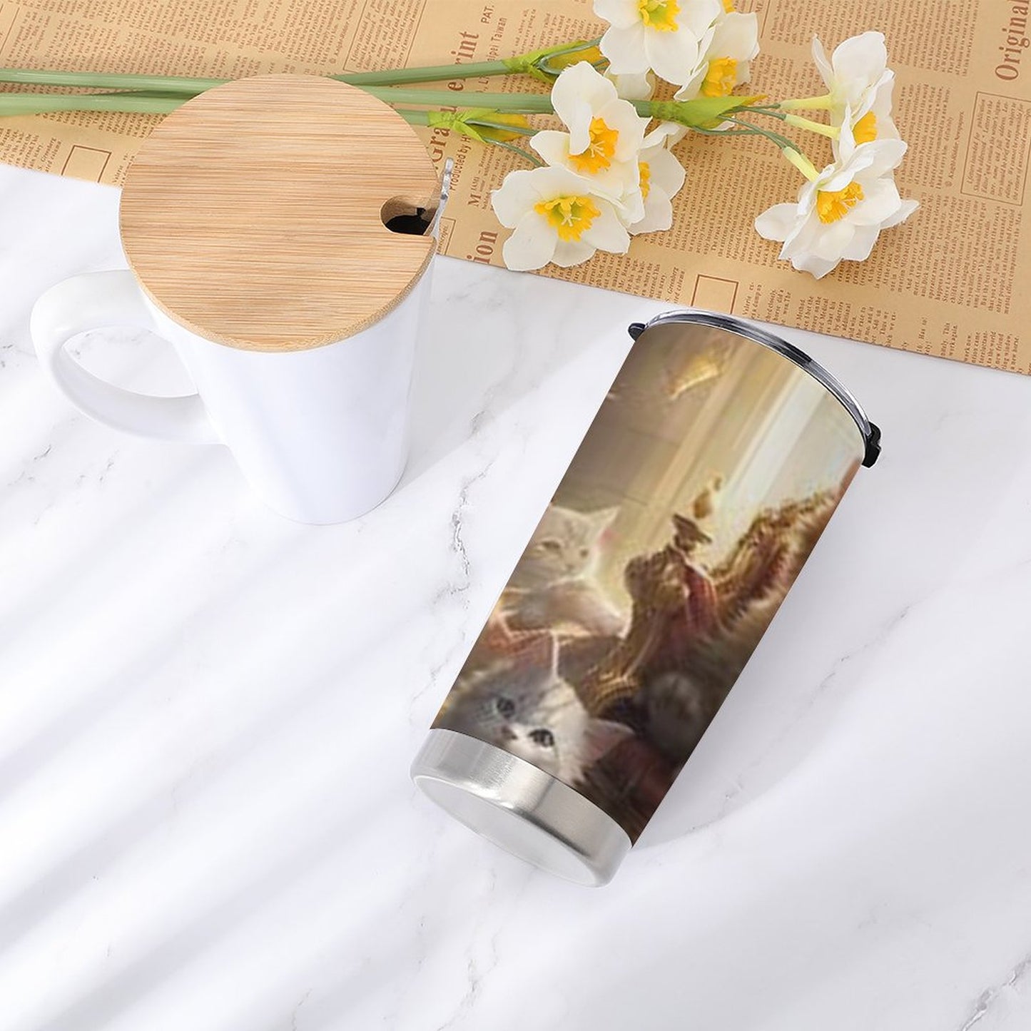 Car Travel Coffee Mug with Lid (All-Over Printing)