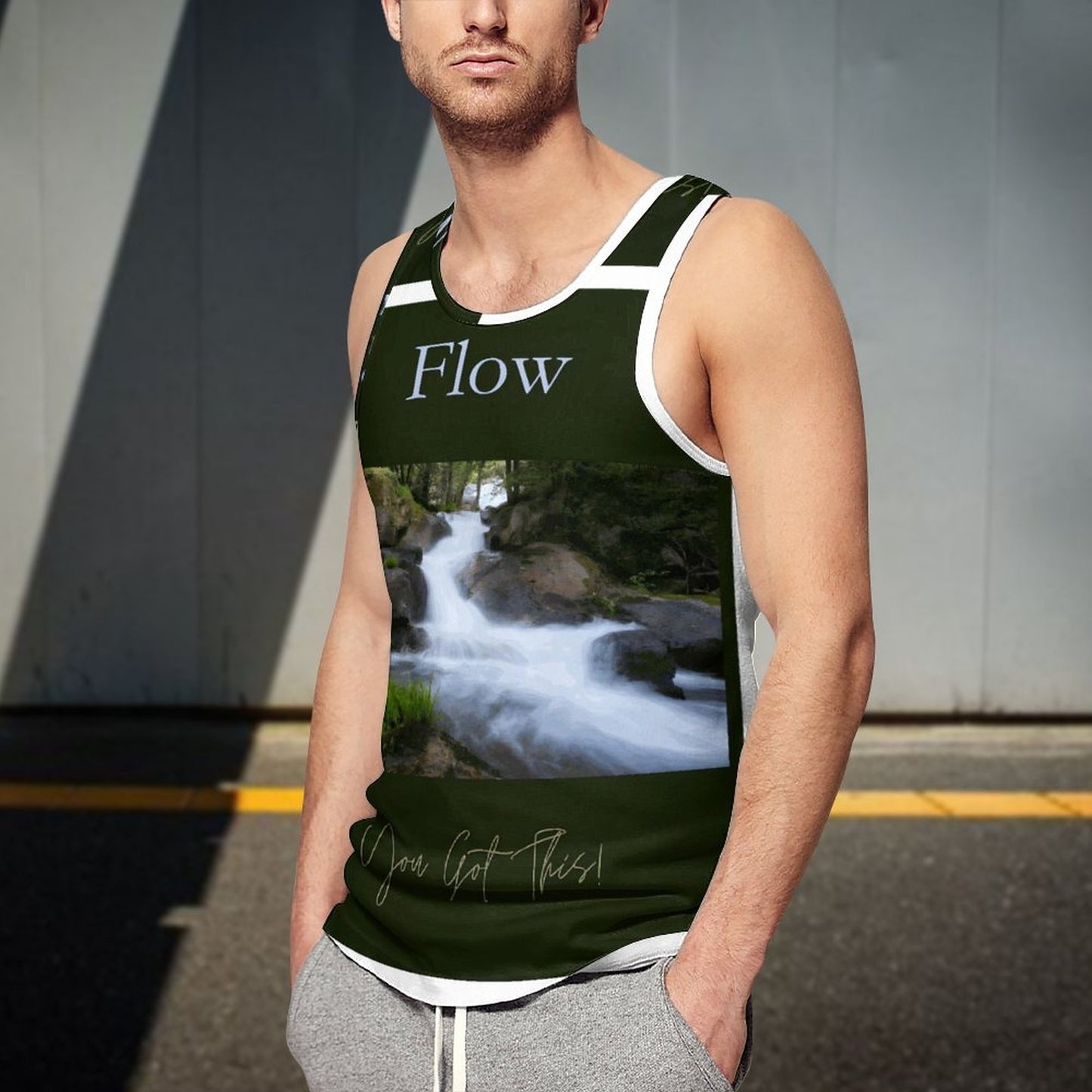 Men's Printed Vest BK (All-Over Printing)