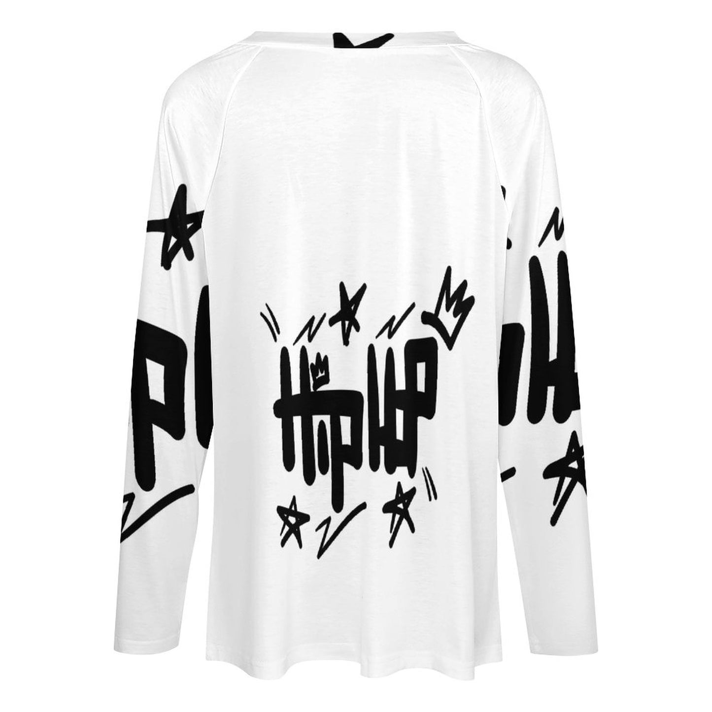 V-neck Loose Long Sleeve T-shirt TLREV2 (All-Over Printing)