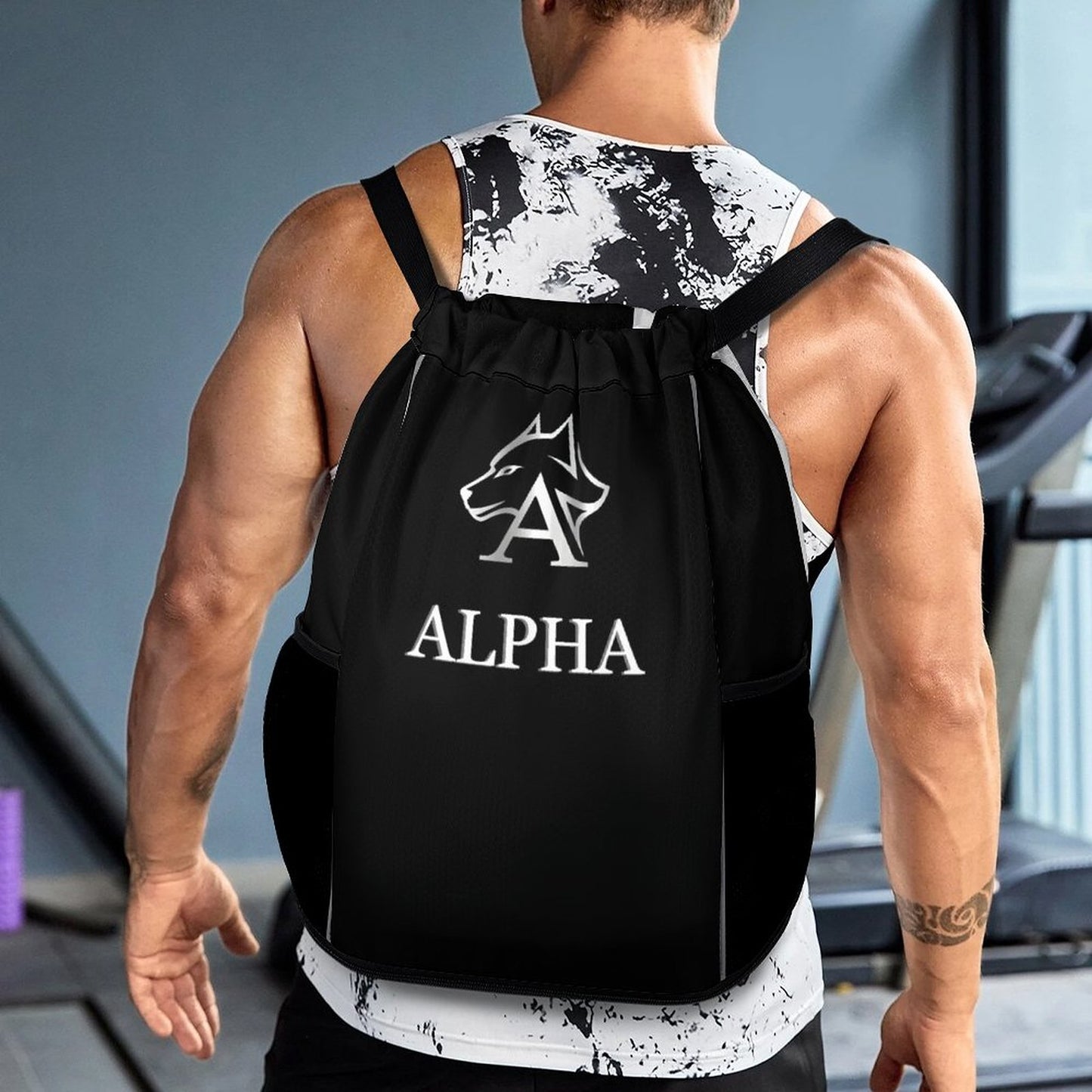 Waffle Cloth Sprots Drawstring Bag (Multi-Sites)