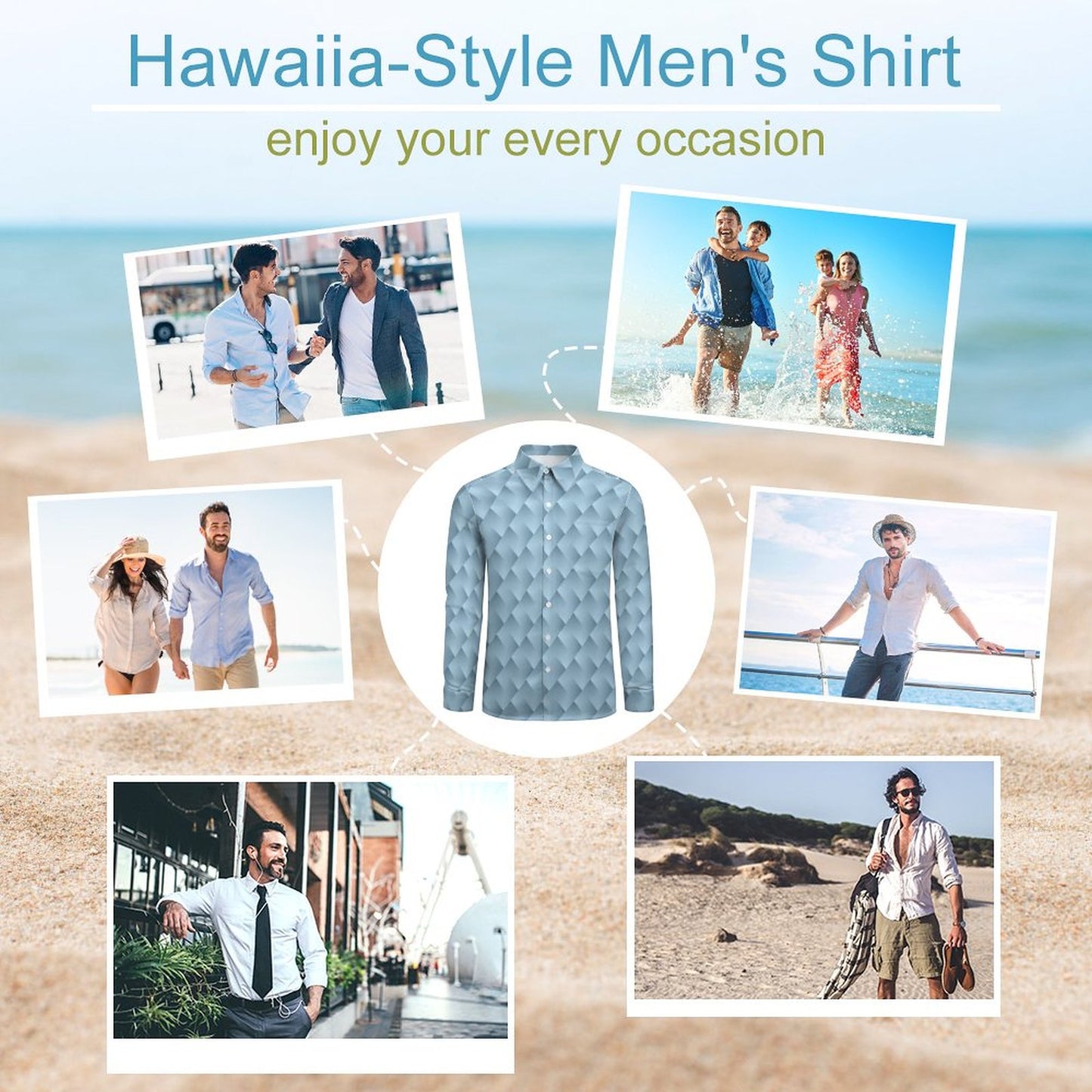 Men's Long Sleeve Shirt with Pocket LS (All-Over Printing)